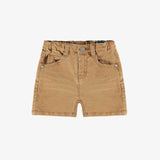 Ochre yellow denim shorts with faded effect by Souris Mini