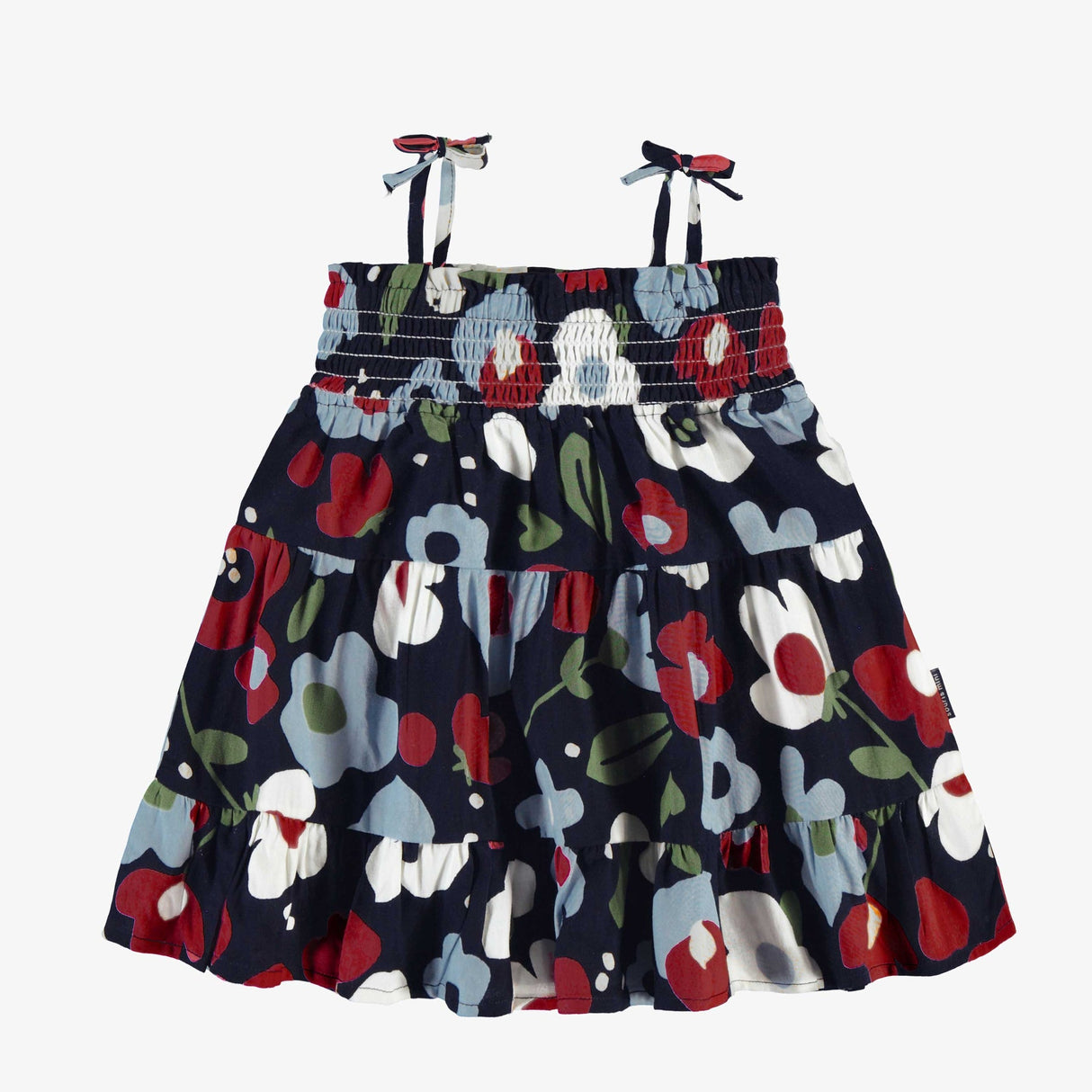 Navy dress with floral all over print by Sourismini