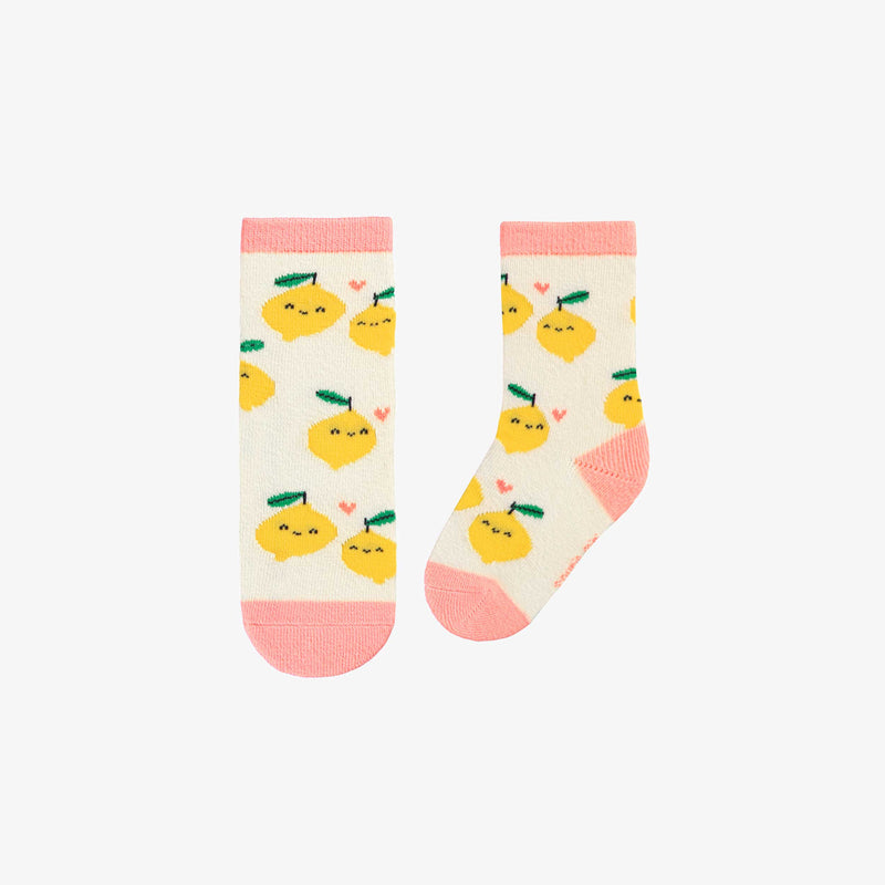 Cream socks with lemons by Souris Mini