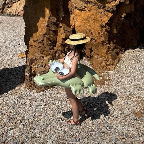Kids Tube Pool Ring- Cookie the Croc Khaki by Sunnylife