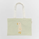 Canvas Beach Bag- Duck Sage Stripe by Sunnylife