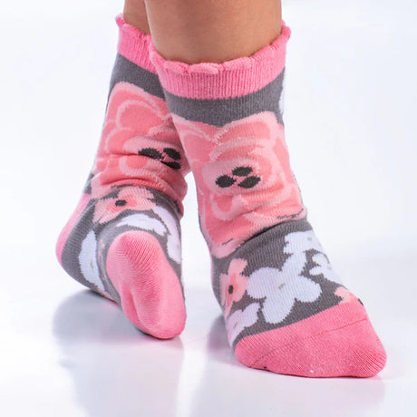 Toddler Socks - Charcoal Floral by Stephen Joseph