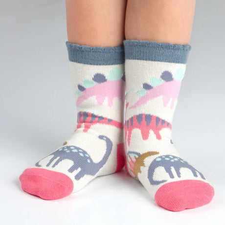 Toddler Socks - Pink Dino by Stephen Joseph