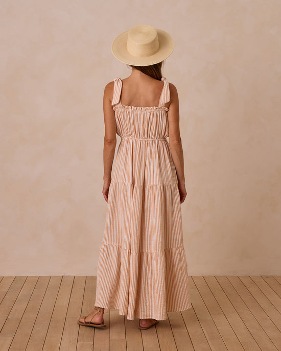 Delphina Dress | Grapefruit Stripe by Rylee + Cru