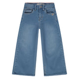 Girls Wide Leg Denim- Medium Blue by Stains & Stories