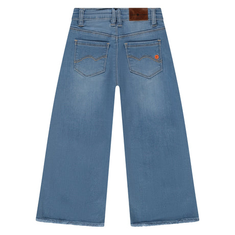 Girls Wide Leg Denim- Medium Blue by Stains & Stories
