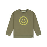 Boys Sweatshirt- Army Smiley by Stains & Stories