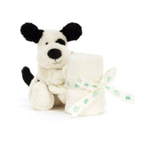Bashful Black & Cream Puppy Soother by Jellycat