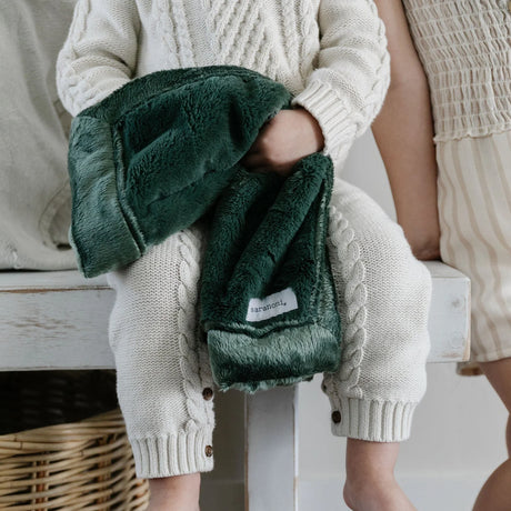 Lush Mini Blanket- Hunter Green by Saranoni