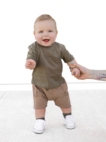 Elevated Tee - Dark Moss by Little Bipsy