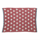 Cotton Knit Chenille Baby Blanket w/ Hearts by Creative Co-Op