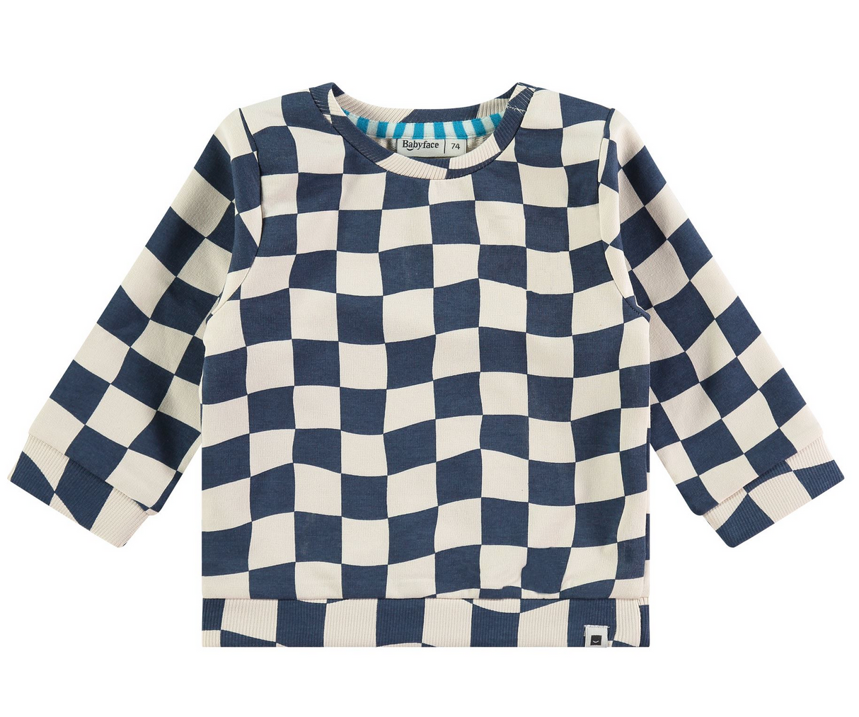 Blue and White Check Sweatshirt by Babyface