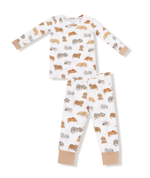 Napping Puppies - L/s Loungewear Set by Angel Dear