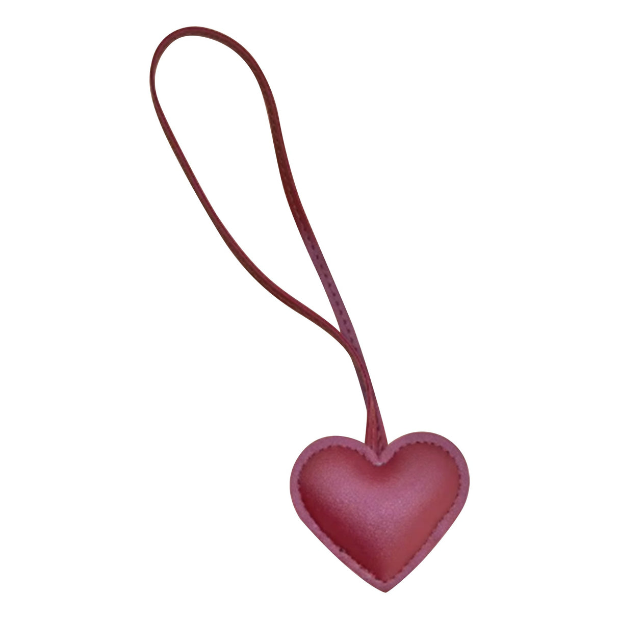 Faux Leather Heart Charm - Burgundy by Malibu Sugar