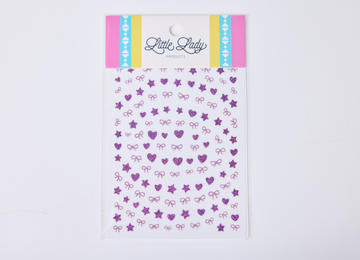 Purple Glitter Nail Stickers by Little Lady