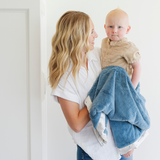 Satin Border Receving Blanket- Sea Glass by Saranoni