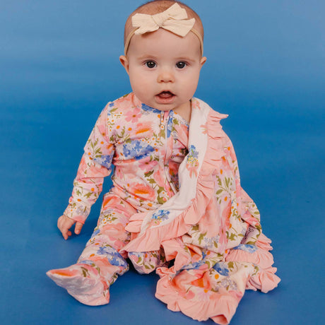 Bamboo Ruffled Three-Layer Lovey Set- Penelope by Copper Pearl