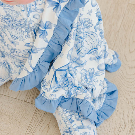 Bamboo Ruffled Three-Layer Lovey Set- Vintage Carnival by Copper Pearl