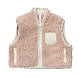 Sherpa Zipper Vest- Soft Pink by Babysprouts