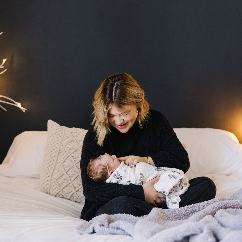 Cotton Muslin Swaddle Blanket - Snow Day by Little Unicorn