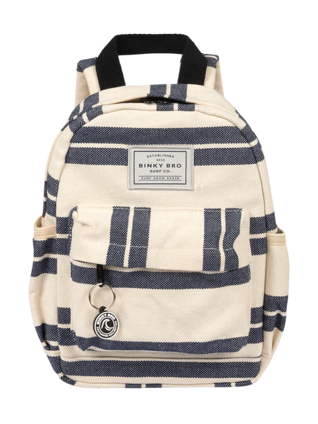 Kids Backpack (Navy Striped Canvas) by Binky Bro