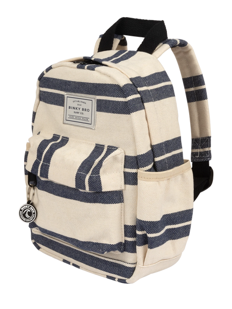 Kids Backpack (Navy Striped Canvas) by Binky Bro