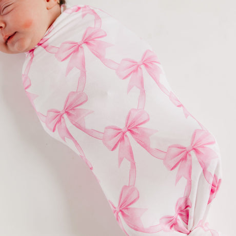 Bamboo Swaddle- Bow My Gosh by Copper Pearl
