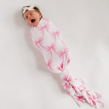 Bamboo Swaddle- Bow My Gosh by Copper Pearl