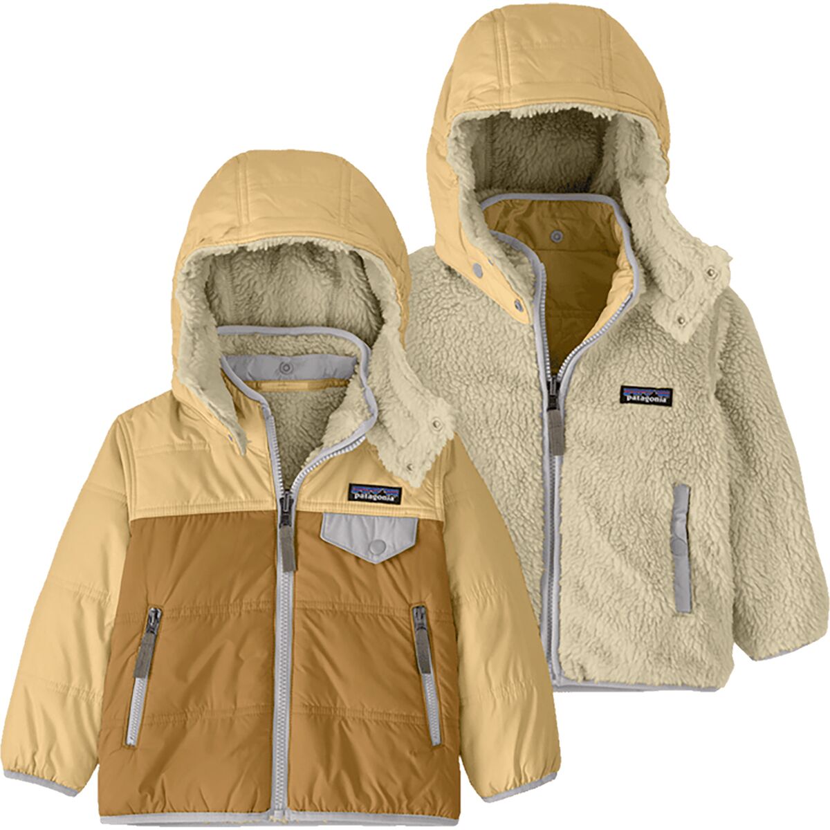 Baby Reversible Tribbles Hoody- Talon Gold by Patagonia