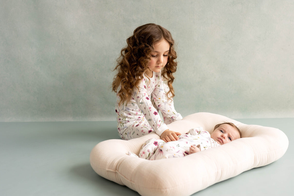 L/S Modal Pyjama- Floral on Cream by Coccoli