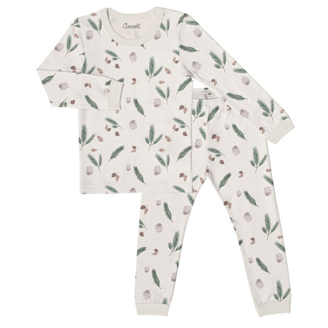 Long Sleeve Modal Pajama- Pine Cones by Coccoli