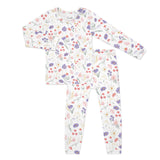 Girls L/S Modal Pyjama- Flowers on Cream by Coccoli