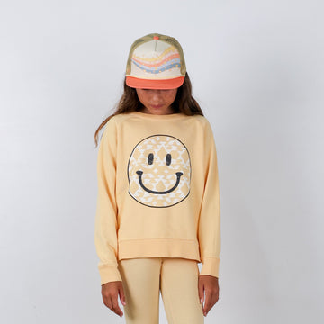 Boxy French Terry Sweatshirt in Happy Camper by Tiny Whales