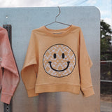 Boxy French Terry Sweatshirt in Happy Camper by Tiny Whales
