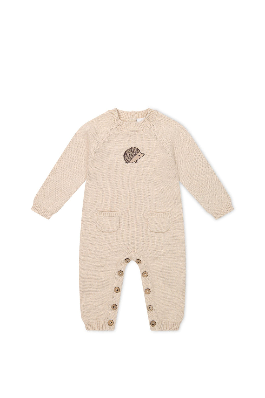 Theo Onepiece - Oatmeal Marle Hedgehog by Jamie Kay