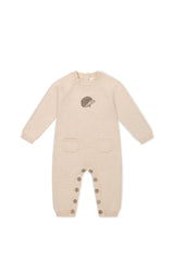 Theo Onepiece - Oatmeal Marle Hedgehog by Jamie Kay