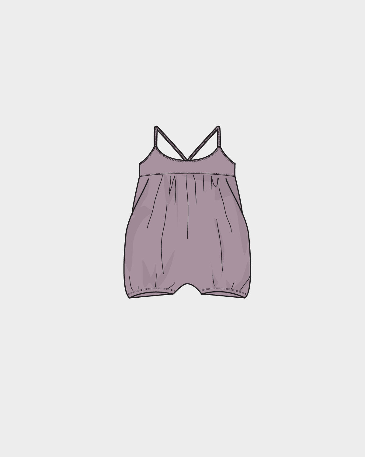 Tie-Back Romper - Lavender by babysprouts