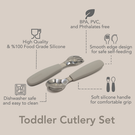 Toddler Cutlery Set -Light Storm by noüka
