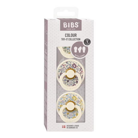 BIBS x LIBERTY Baby Pacifiers Try-It Collection 3 Pack Eloise- Ivory by Bibs