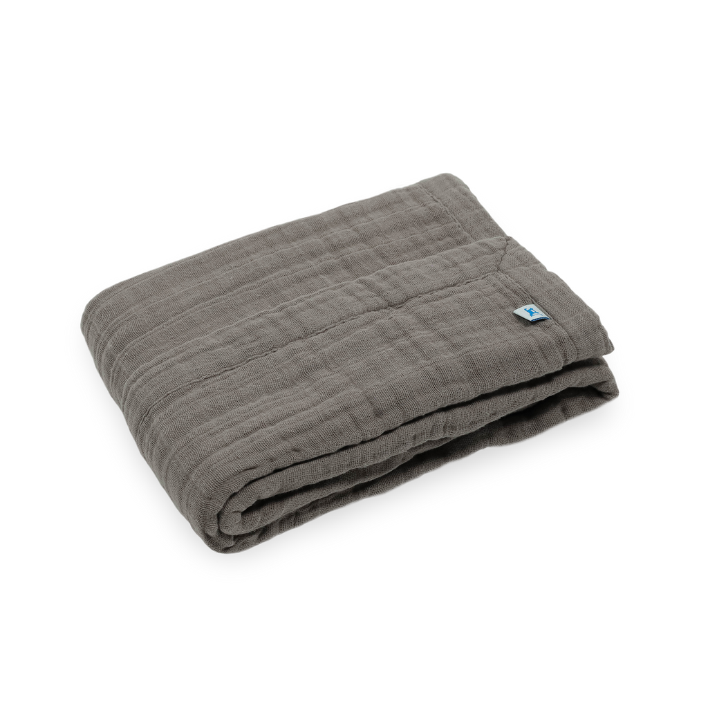 Cotton Muslin Baby Quilt - Mocha by Little Unicorn