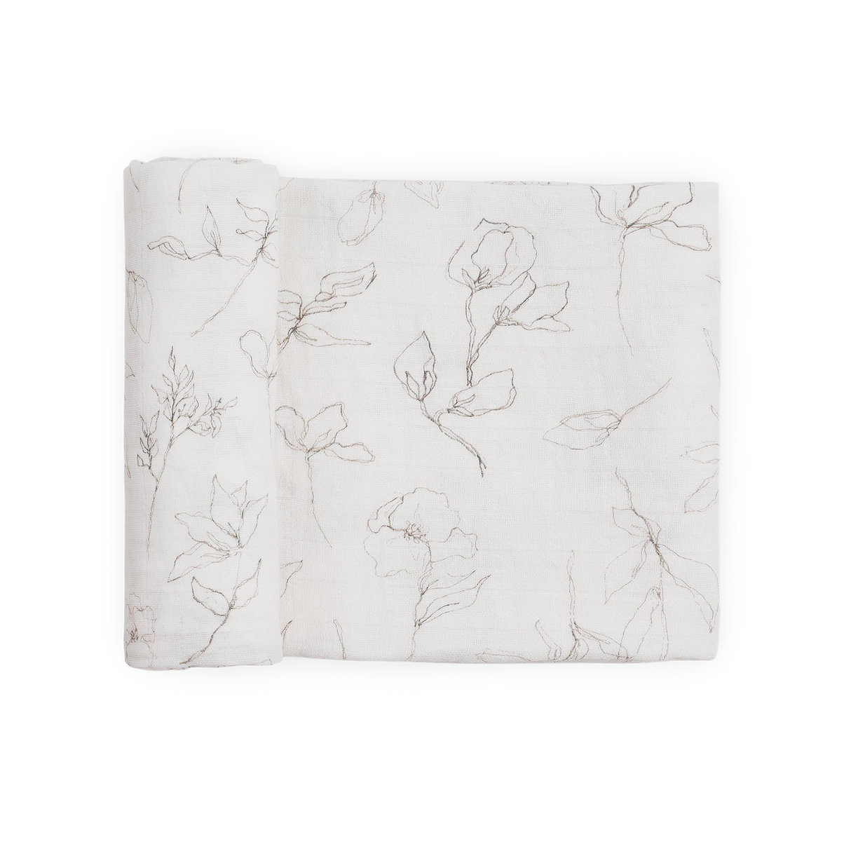 Organic Cotton Muslin Swaddle Blanket - Pencil Floral by Little Unicorn