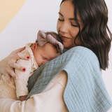 Cotton Muslin Burp Cloth 2 Pack - Sea by Little Unicorn