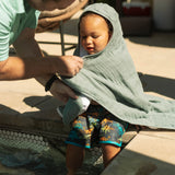 Toddler Hooded Towel - Sea by Little Unicorn