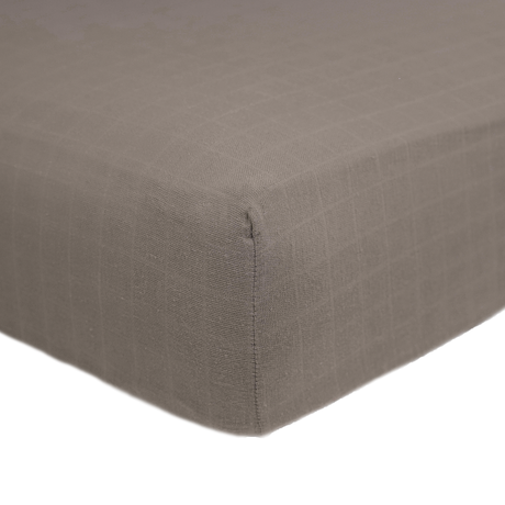 Cotton Muslin Crib Sheet - Mocha by Little Unicorn