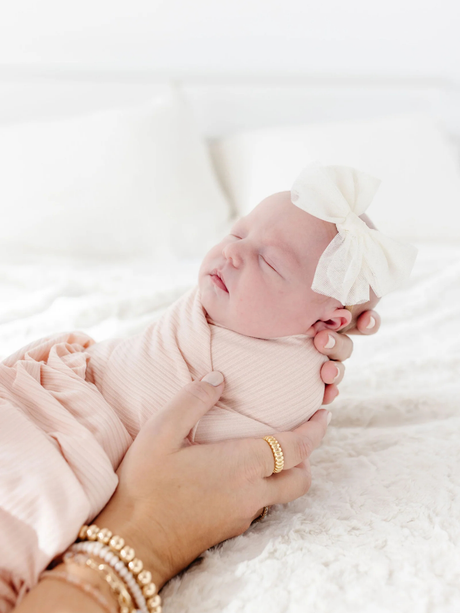 Rosie Ribbed Swaddle Blanket by Lou Lou & Company
