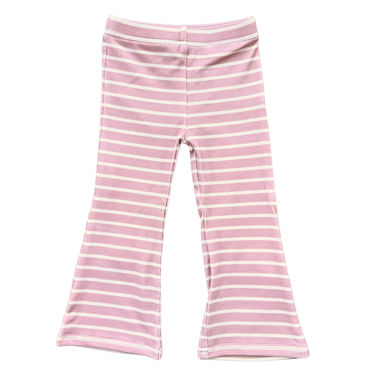 Flare Pants- Misty Rose Stripe by babysprouts