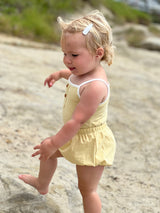 Karter Onesie in Yellow Stripe by Vignette