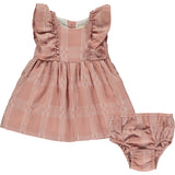 Michele Ruffle Set in Rose Plaid Gauze by Vignette