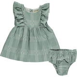 Michele Ruffle Set in Green Plaid by Vignette