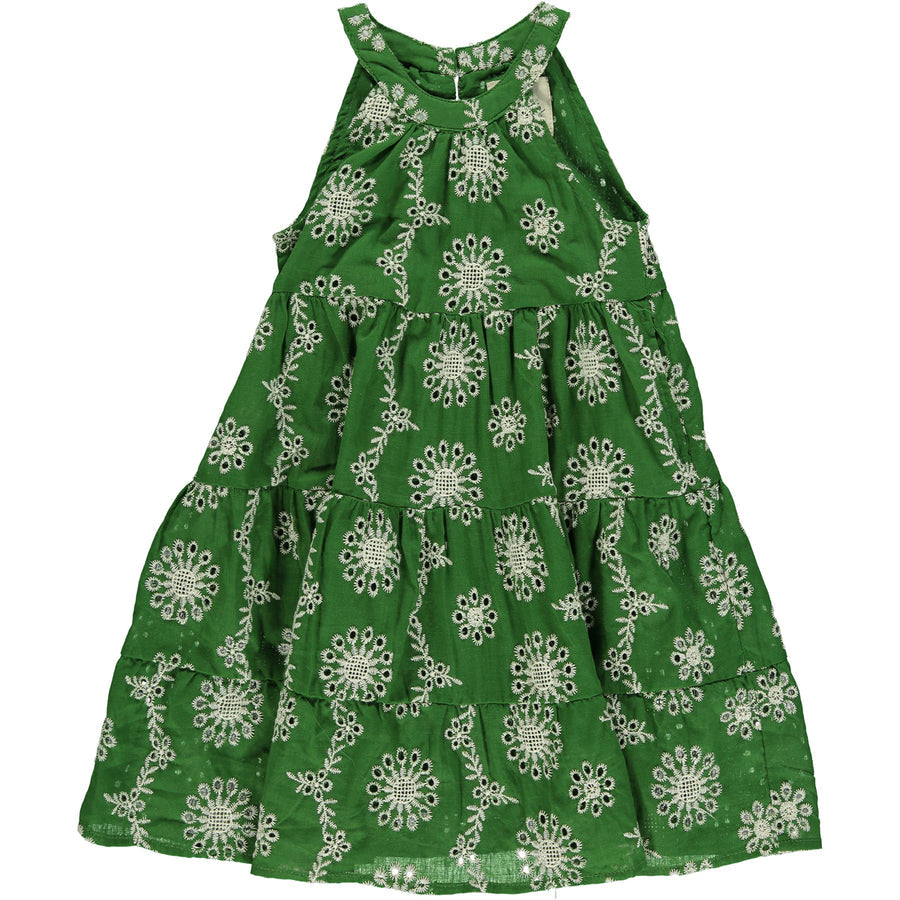 Maleia Dress in Green Eyelet by Vignette